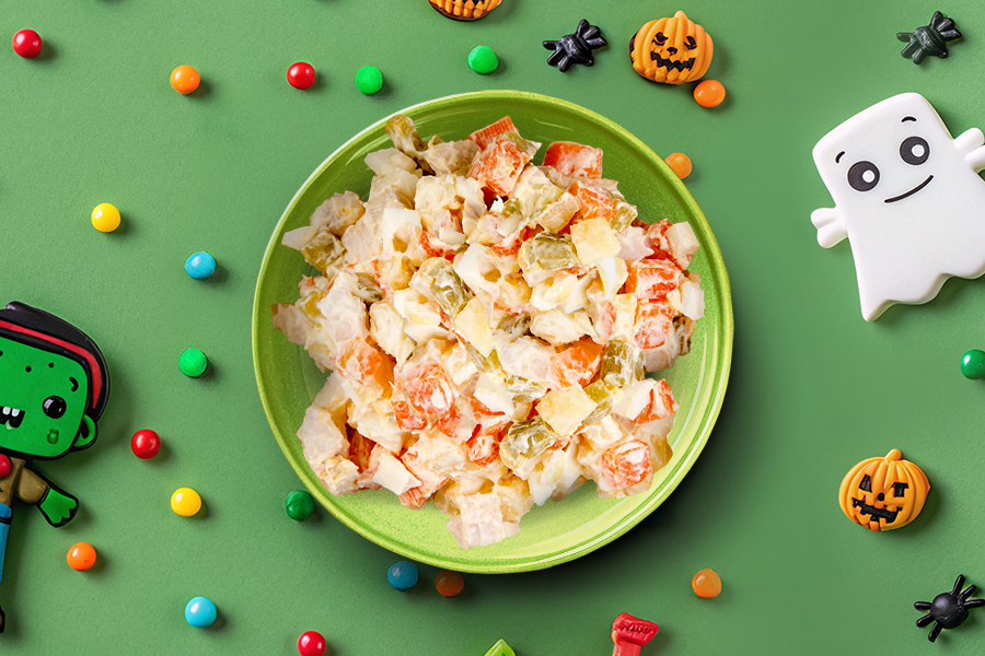 Классическое Оливье с цыпленком 