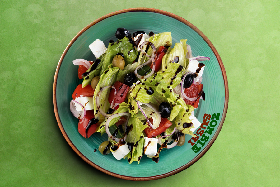 Греческий салат с бальзамическим соусом